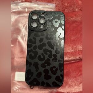 Elegant Black Leopard Pattern Phone Case